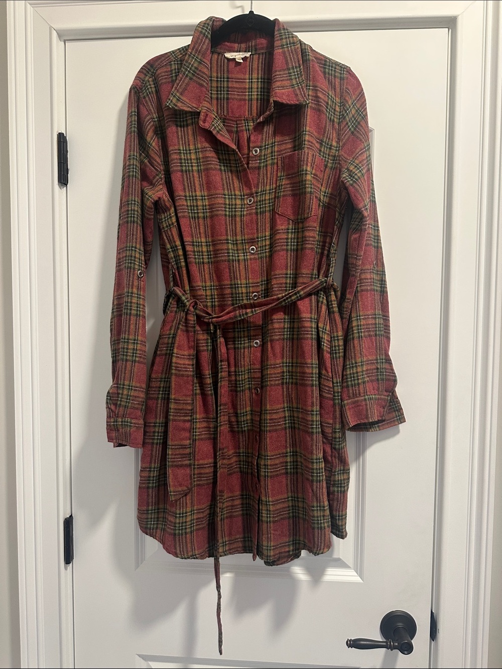 Flannel Tie Dress